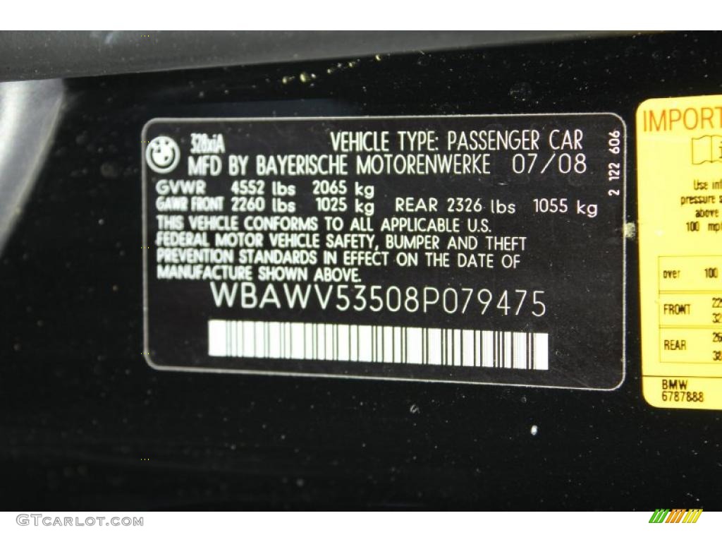 2008 3 Series 328xi Coupe - Jet Black / Black photo #13
