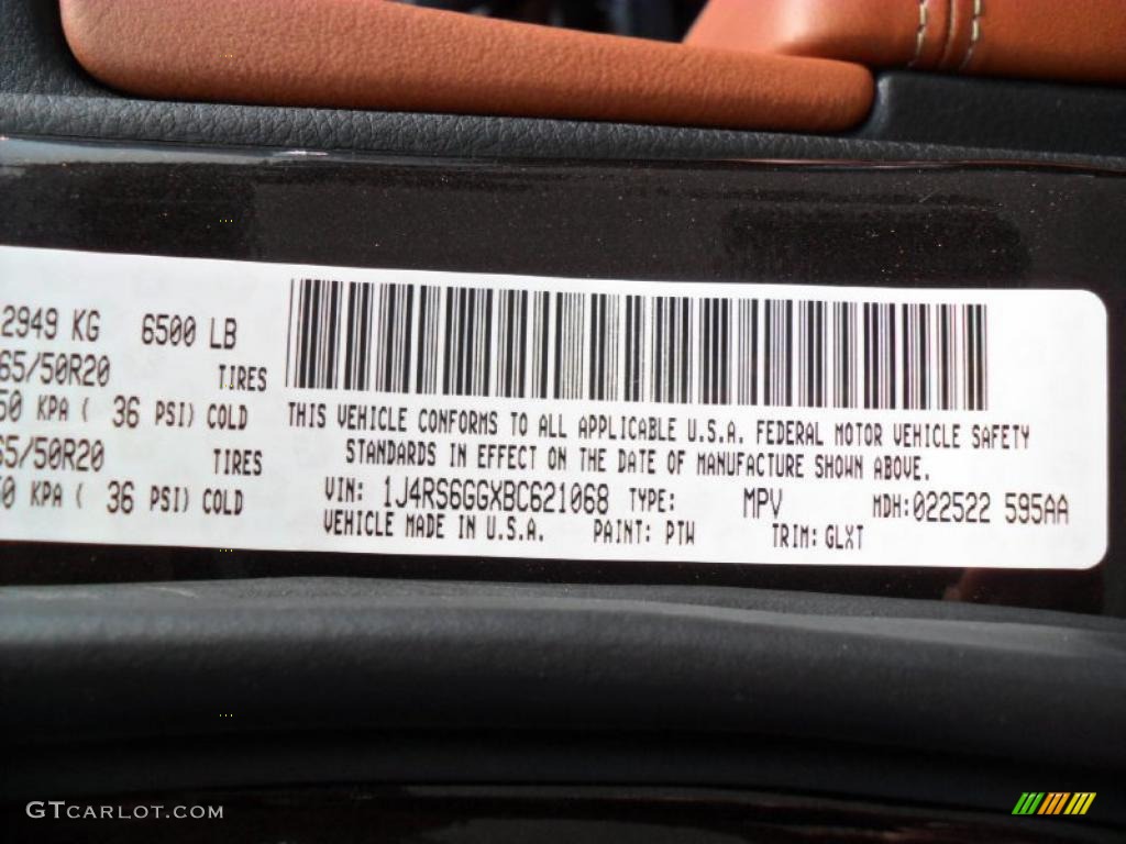 2011 Grand Cherokee Color Code PTW for Rugged Brown Pearl Photo #49120061