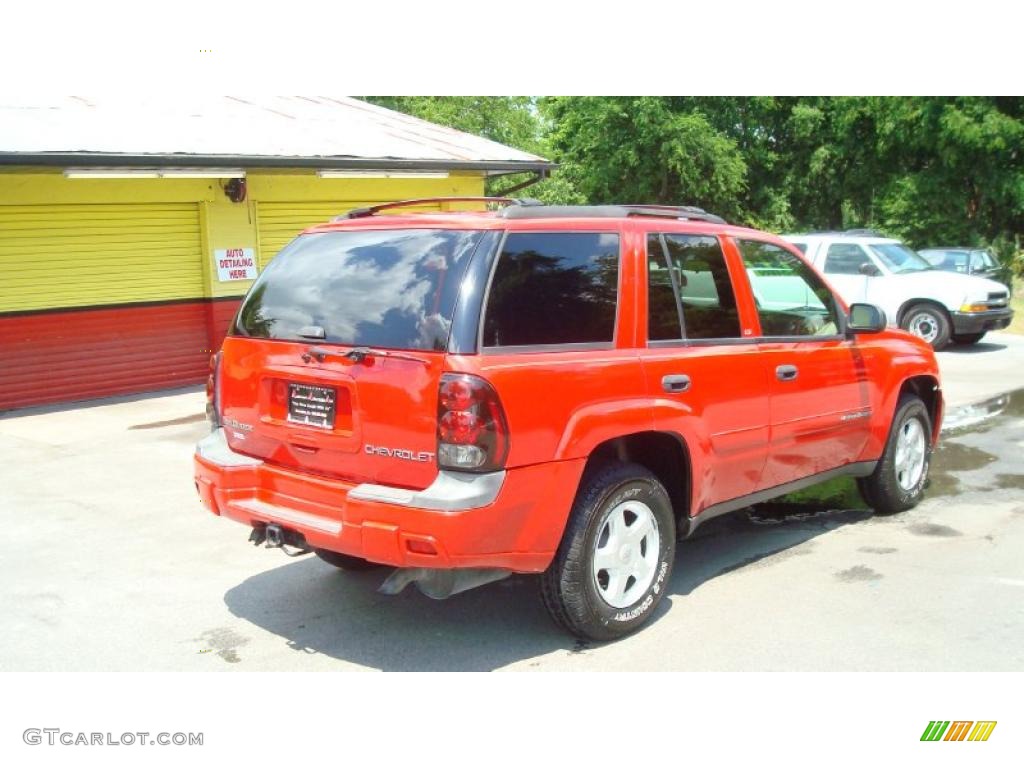 2002 TrailBlazer LS - Victory Red / Medium Oak photo #3