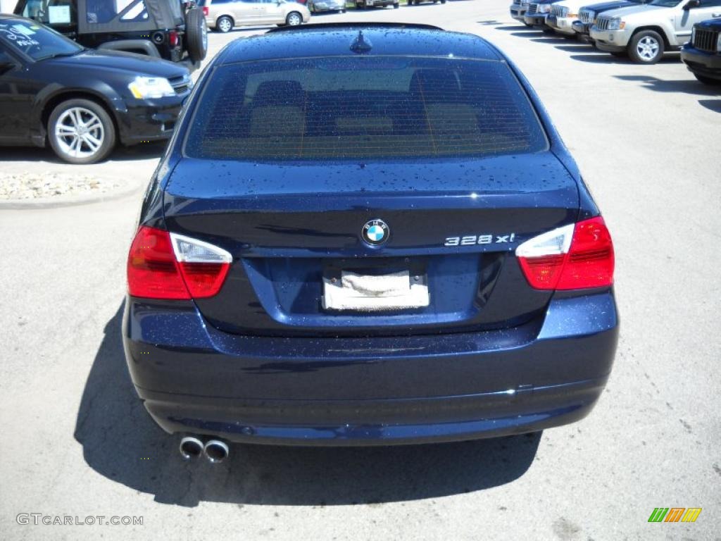 2008 3 Series 328xi Sedan - Monaco Blue Metallic / Beige photo #3