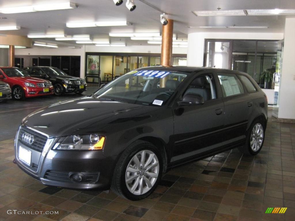 2009 A3 2.0T - Meteor Grey Pearl Effect / Black photo #4