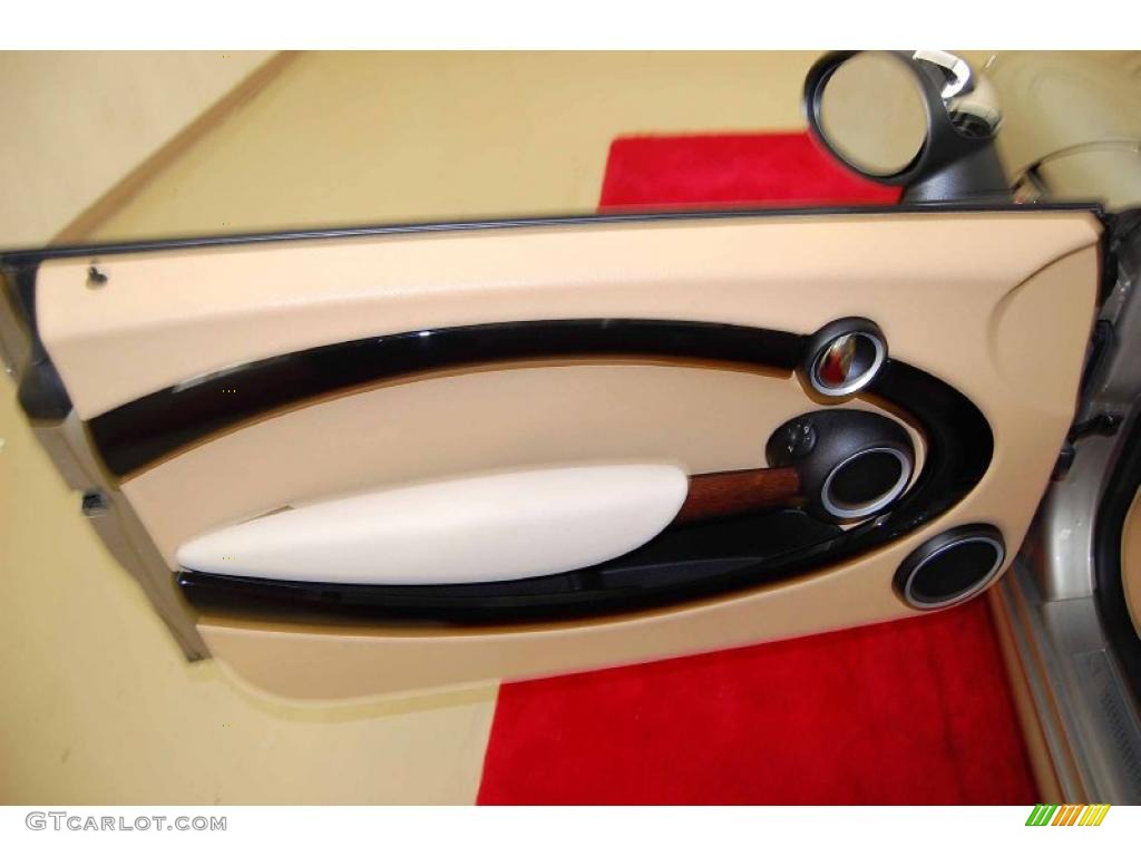 2009 Mini Cooper S Hardtop Gravity Tuscan Beige Leather Door Panel Photo #49125971