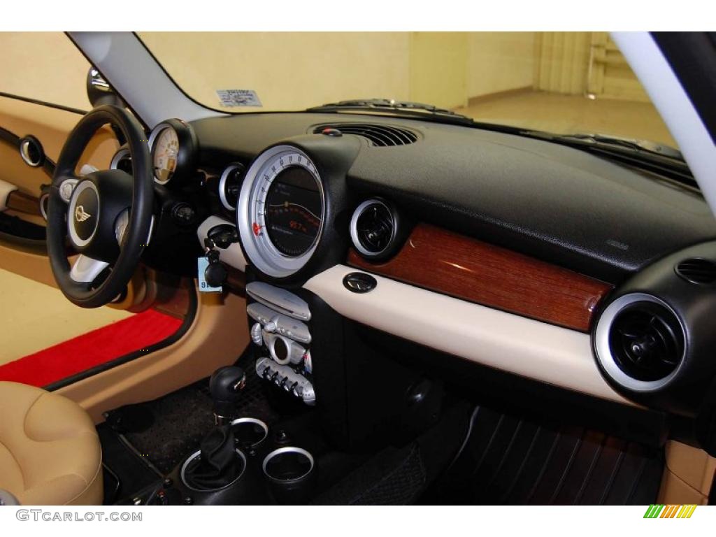 2009 Mini Cooper S Hardtop Gravity Tuscan Beige Leather Dashboard Photo #49126091