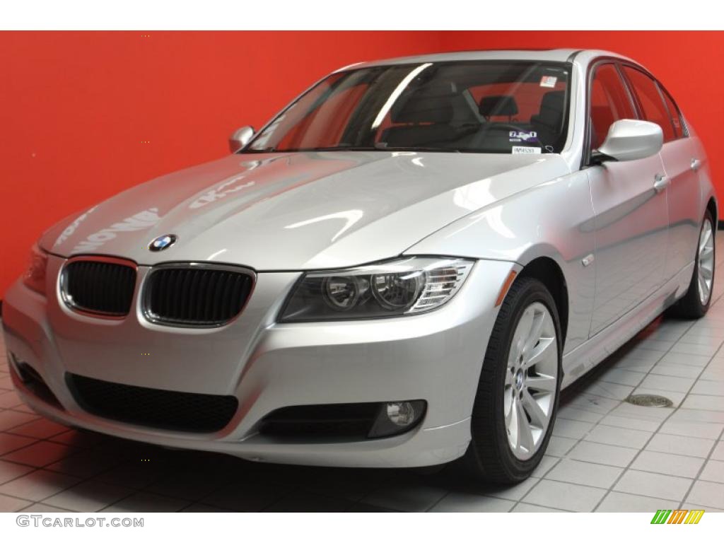 2009 3 Series 328i Sedan - Titanium Silver Metallic / Black photo #2