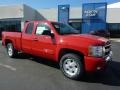 2011 Victory Red Chevrolet Silverado 1500 LT Extended Cab 4x4  photo #1