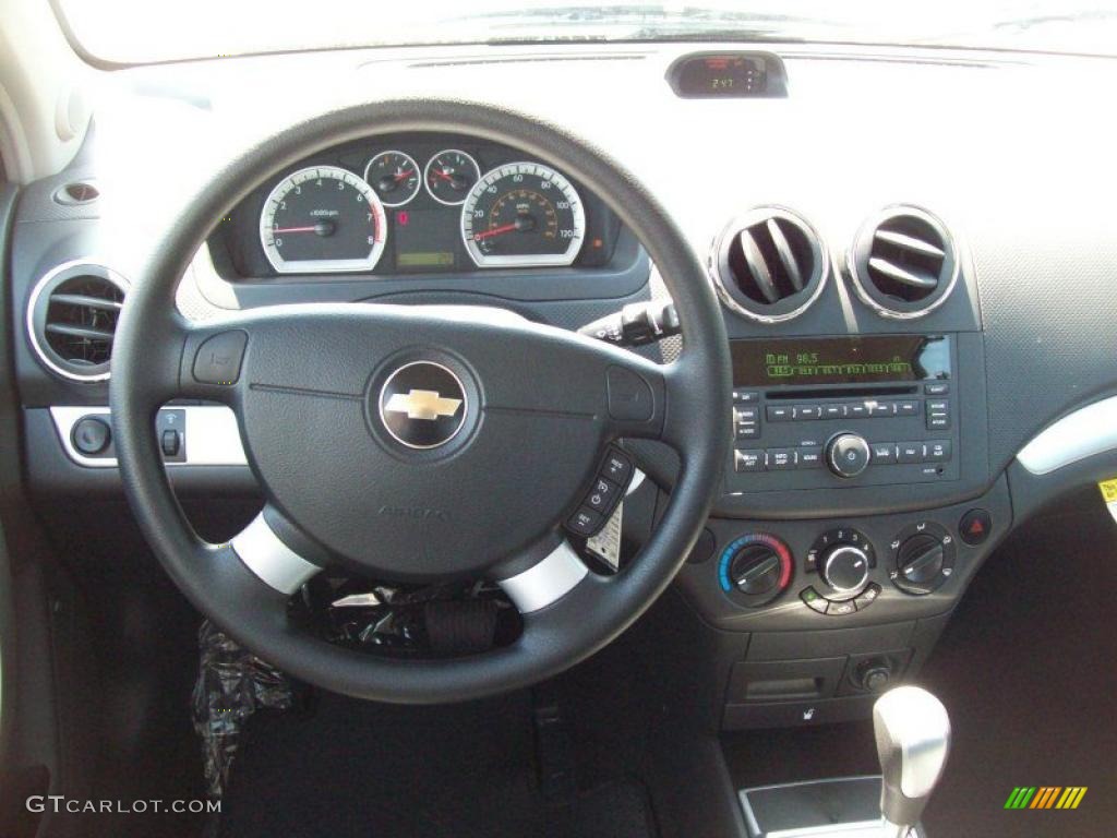 2011 Chevrolet Aveo LT Sedan Charcoal Dashboard Photo #49128293