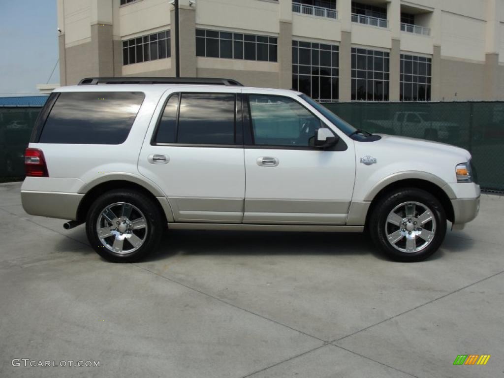 White Platinum Tri-Coat Metallic 2010 Ford Expedition King Ranch Exterior Photo #49128404