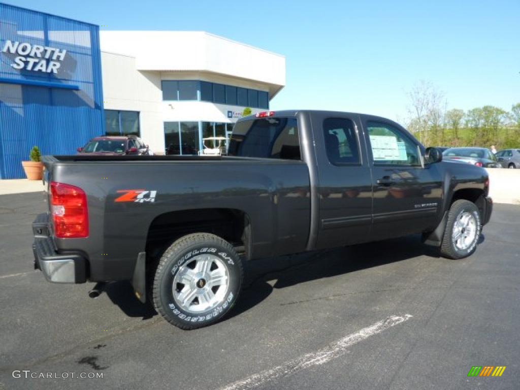 2011 Silverado 1500 LT Extended Cab 4x4 - Taupe Gray Metallic / Ebony photo #10