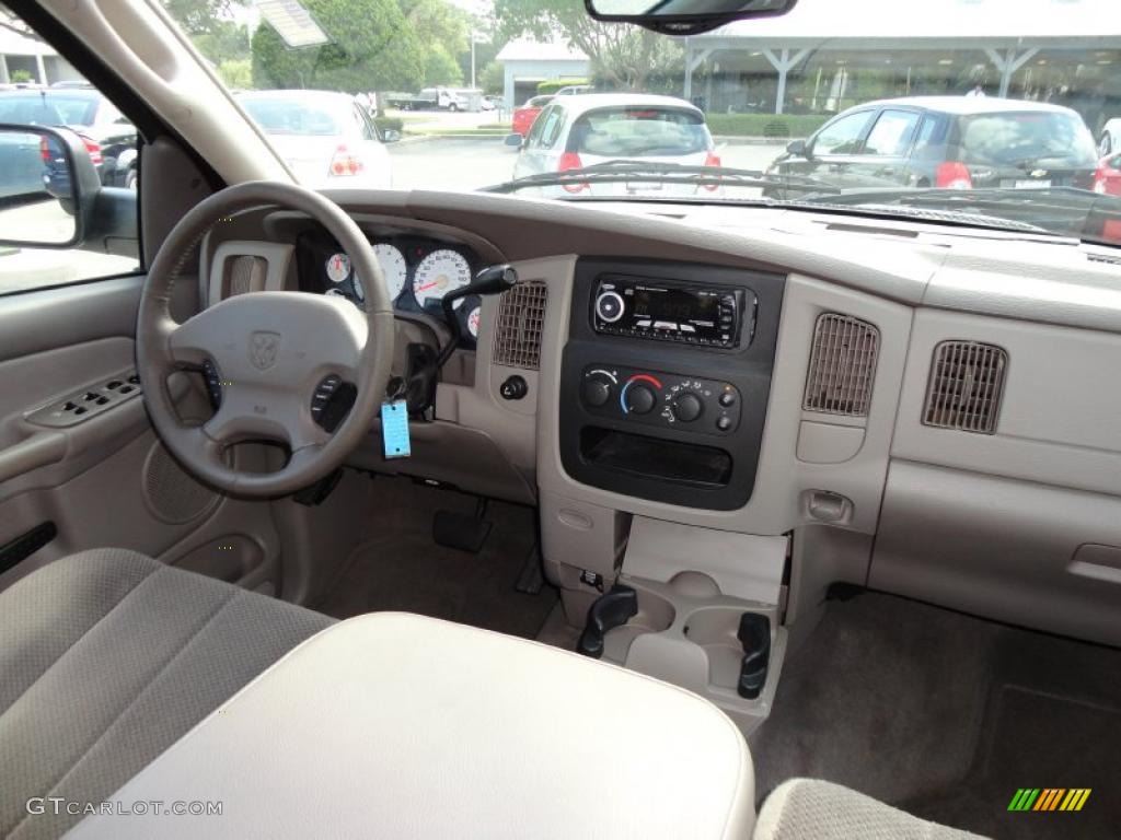 2002 Dodge Ram 1500 SLT Quad Cab Taupe Dashboard Photo #49128548