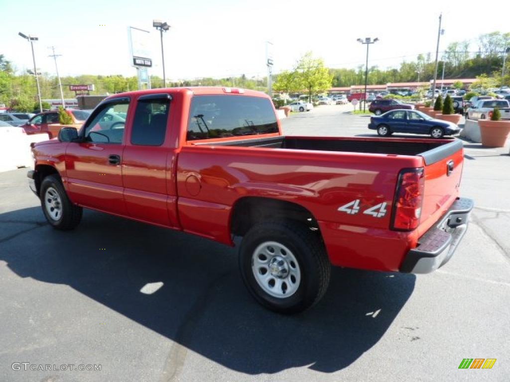 2006 Silverado 1500 Work Truck Extended Cab 4x4 - Victory Red / Dark Charcoal photo #5