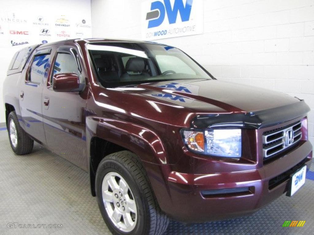 2008 Ridgeline RTS - Dark Cherry Pearl / Gray photo #1