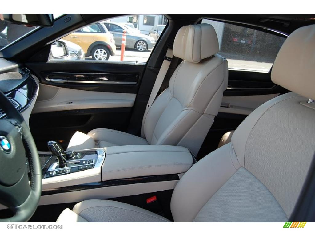 Oyster/Black Interior 2011 BMW 7 Series ActiveHybrid 750Li Sedan Photo #49133489