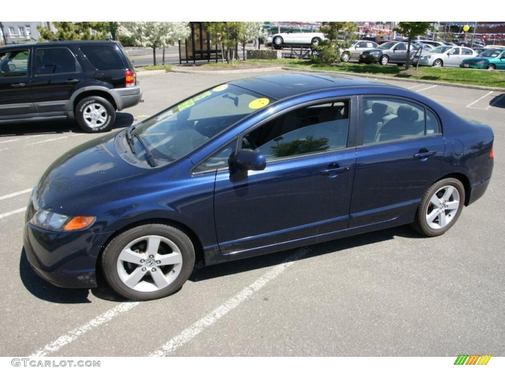 2007 Civic EX Sedan - Royal Blue Pearl / Gray photo #1