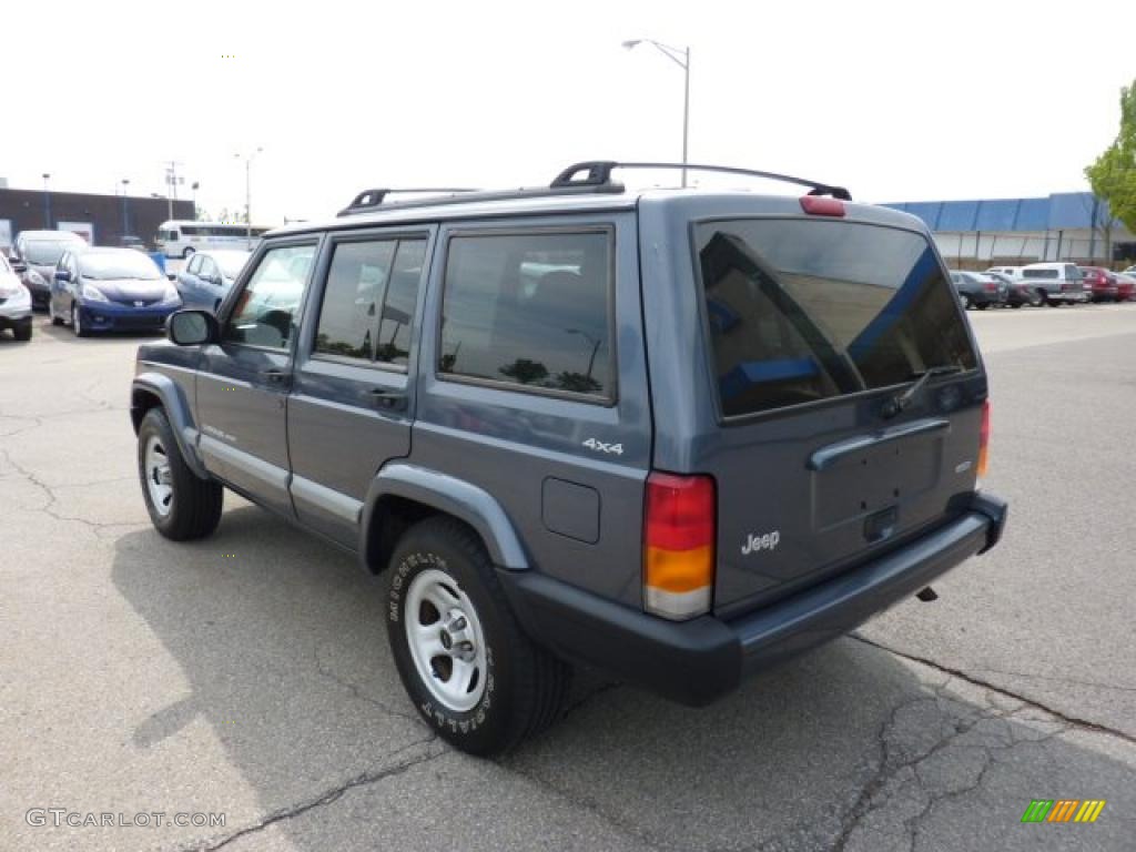 2001 Cherokee Sport 4x4 - Steel Blue Pearl / Agate photo #2