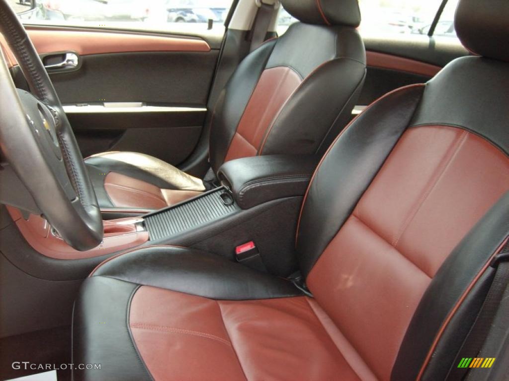Ebony/Brick Interior 2010 Chevrolet Malibu LTZ Sedan Photo #49137821