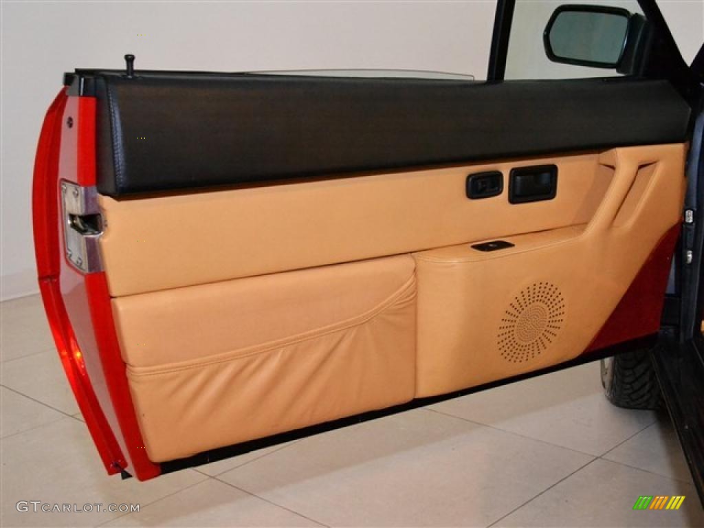 1987 Ferrari Mondial Cabriolet Tan Door Panel Photo #49138187