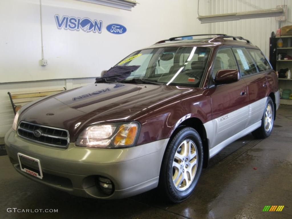 2000 Outback Limited Wagon - Winestone Pearl / Gray photo #1