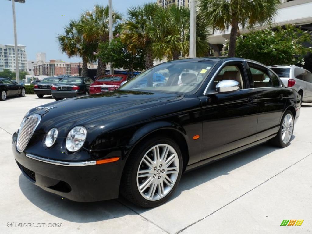 Ebony Black 2008 Jaguar S-Type 3.0 Exterior Photo #49140011