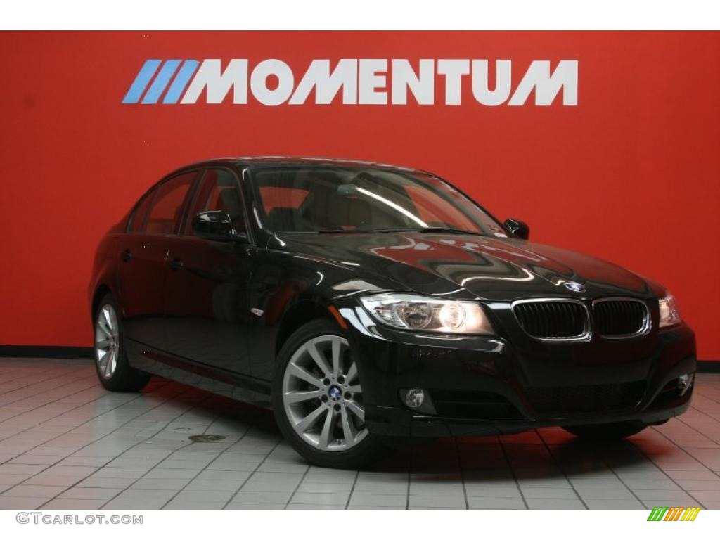 2011 3 Series 328i Sedan - Jet Black / Saddle Brown Dakota Leather photo #1