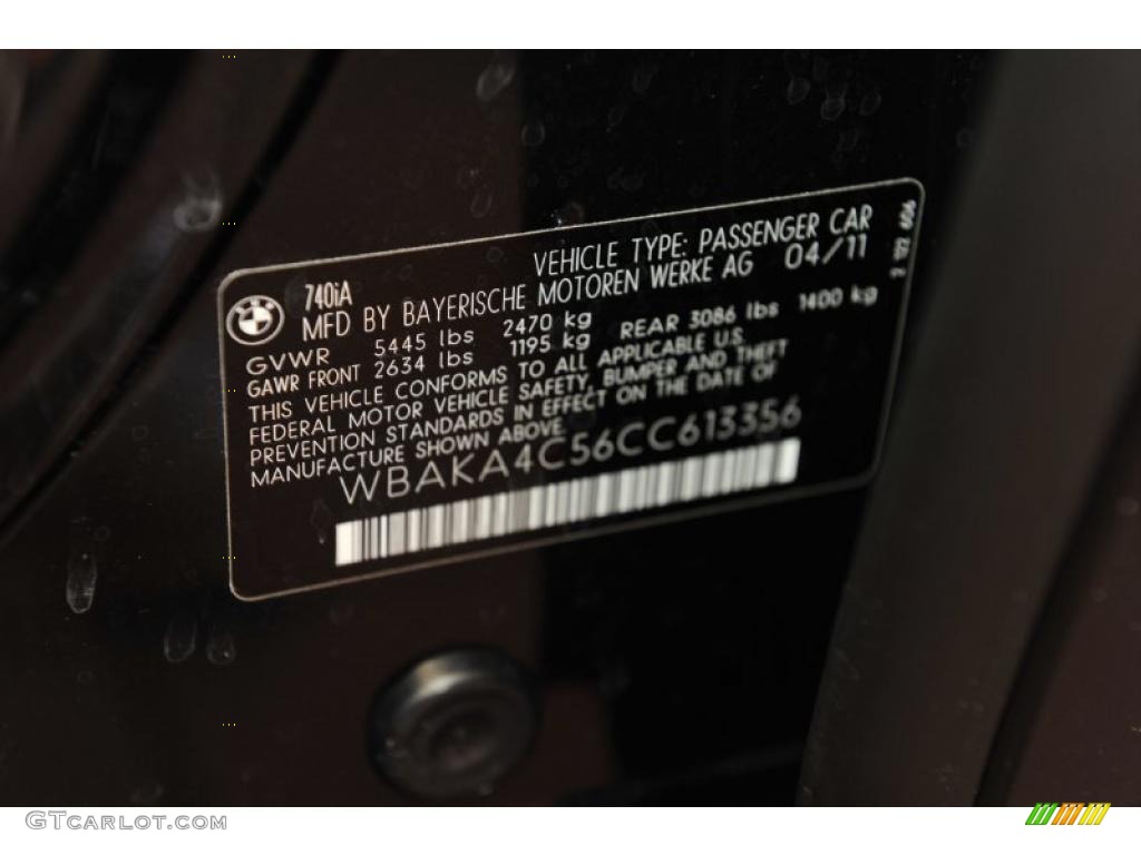 2012 7 Series 740i Sedan - Black Sapphire Metallic / Black photo #6
