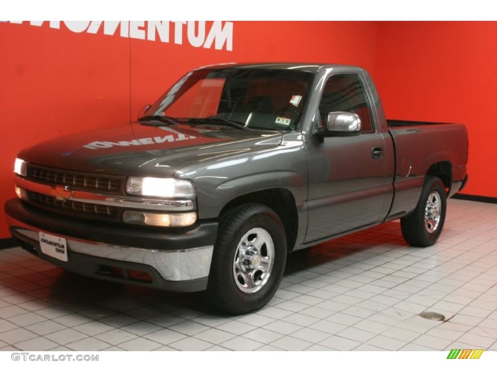 2002 Silverado 1500 LS Regular Cab - Medium Charcoal Gray Metallic / Graphite Gray photo #2