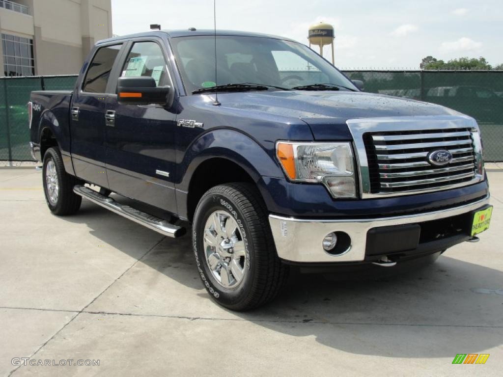 2011 F150 Texas Edition SuperCrew 4x4 - Dark Blue Pearl Metallic / Steel Gray photo #1