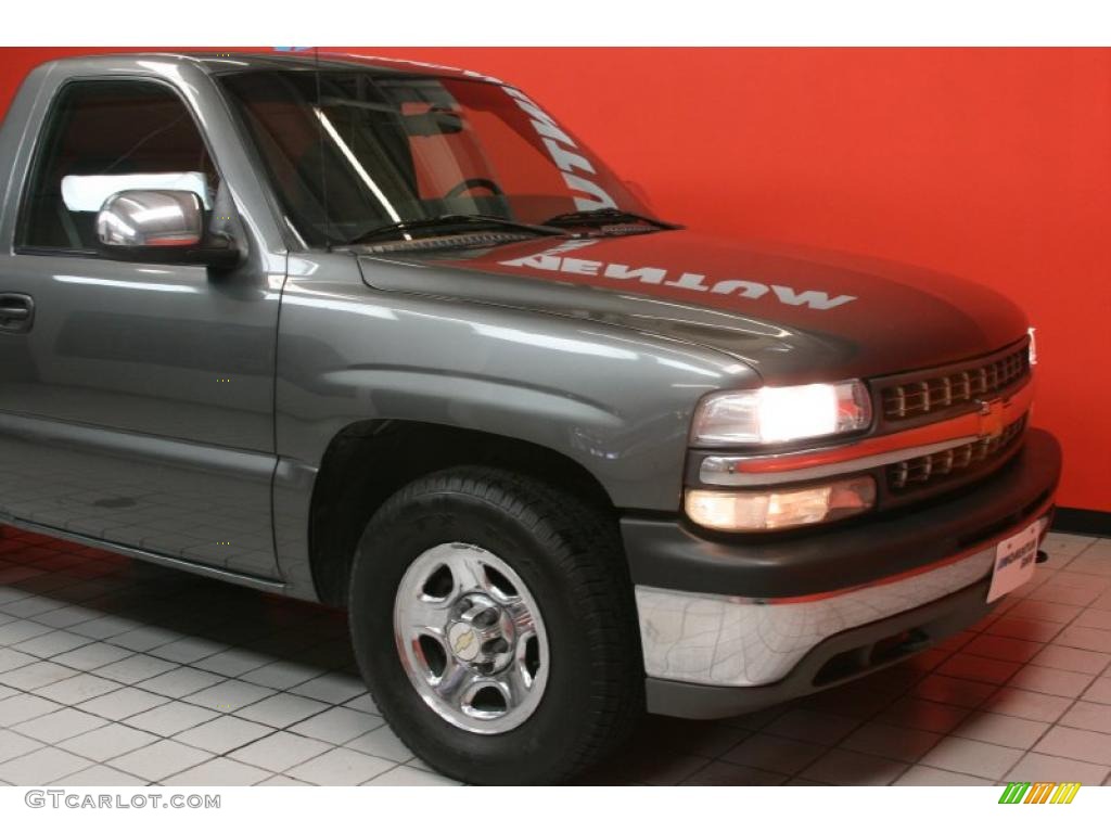 2002 Silverado 1500 LS Regular Cab - Medium Charcoal Gray Metallic / Graphite Gray photo #8