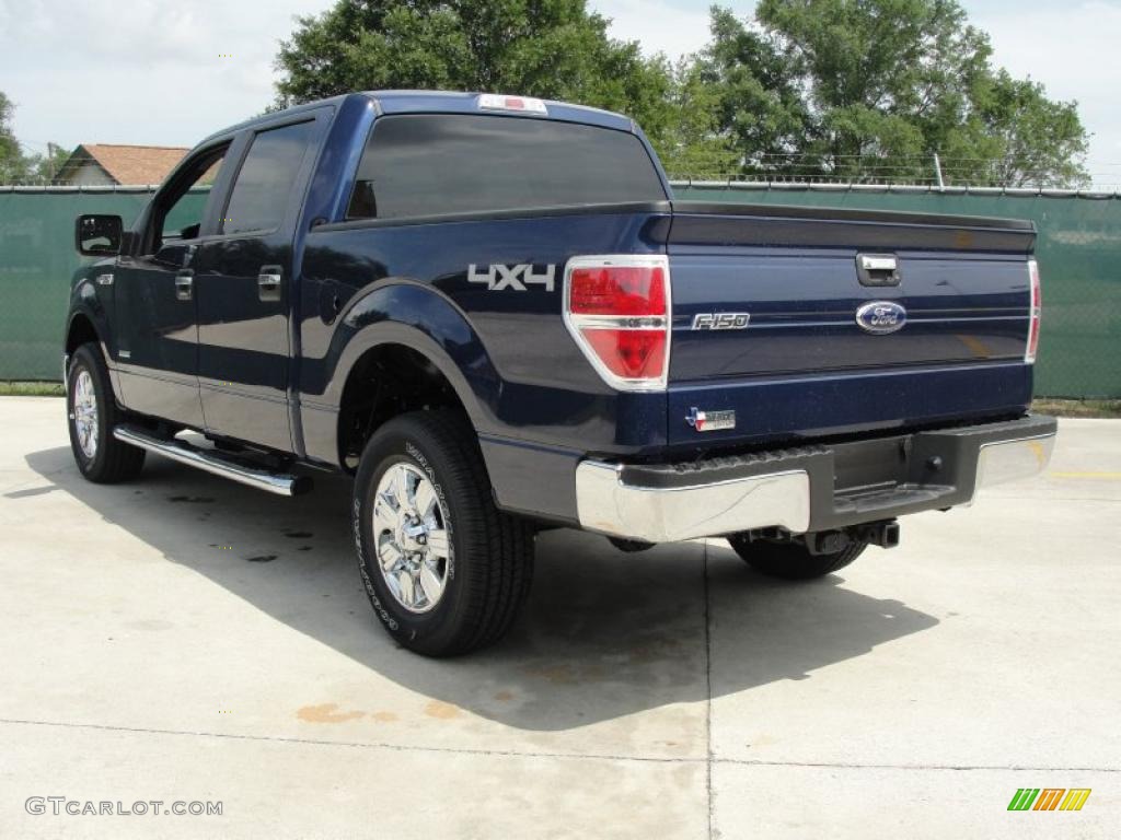 2011 F150 Texas Edition SuperCrew 4x4 - Dark Blue Pearl Metallic / Steel Gray photo #5