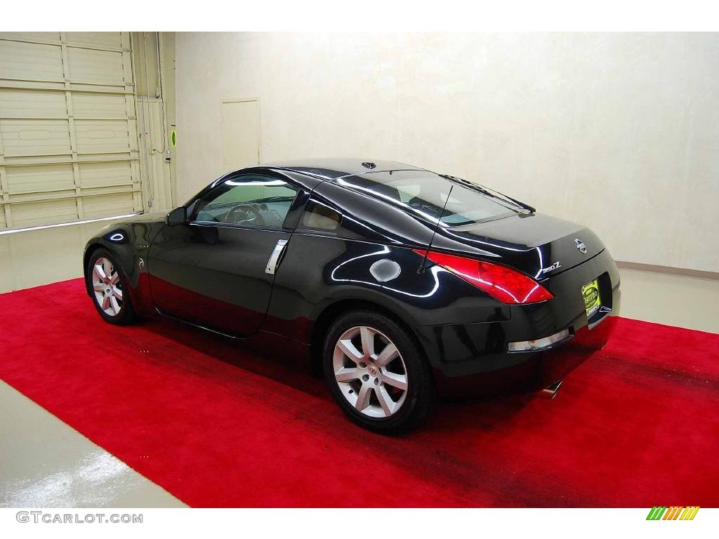 2006 350Z Touring Coupe - Magnetic Black Pearl / Burnt Orange Leather photo #5