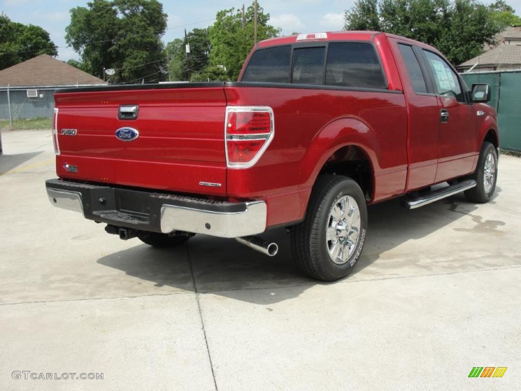 2011 F150 XLT SuperCab - Red Candy Metallic / Steel Gray photo #3