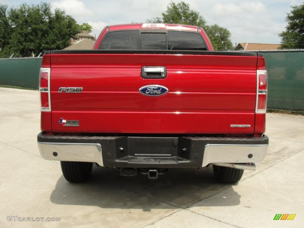 2011 F150 XLT SuperCab - Red Candy Metallic / Steel Gray photo #4