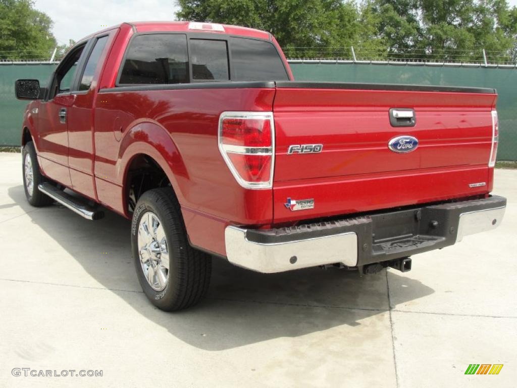 2011 F150 XLT SuperCab - Red Candy Metallic / Steel Gray photo #5