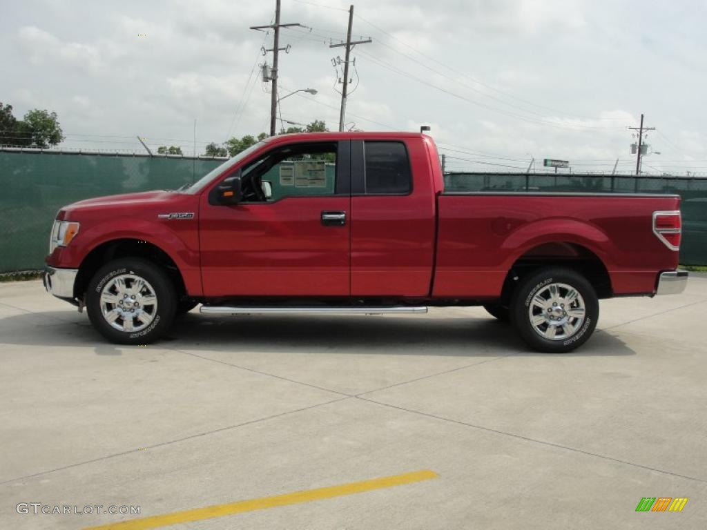 2011 F150 XLT SuperCab - Red Candy Metallic / Steel Gray photo #6