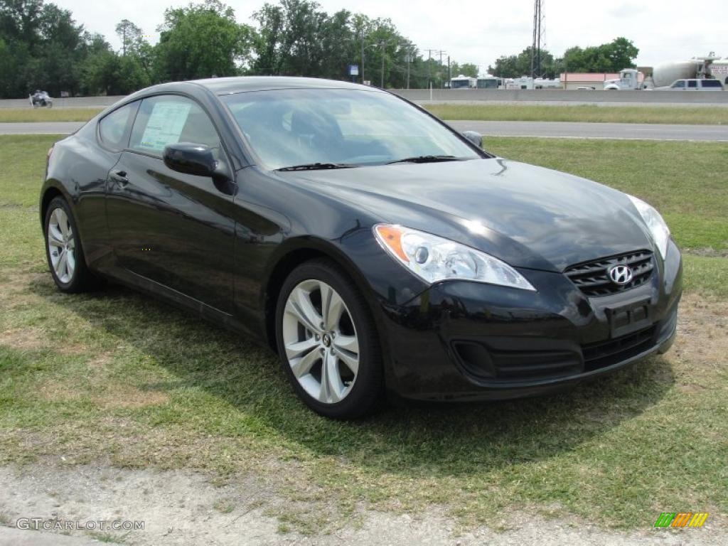 2011 Genesis Coupe 2.0T - Bathurst Black / Black Cloth photo #1