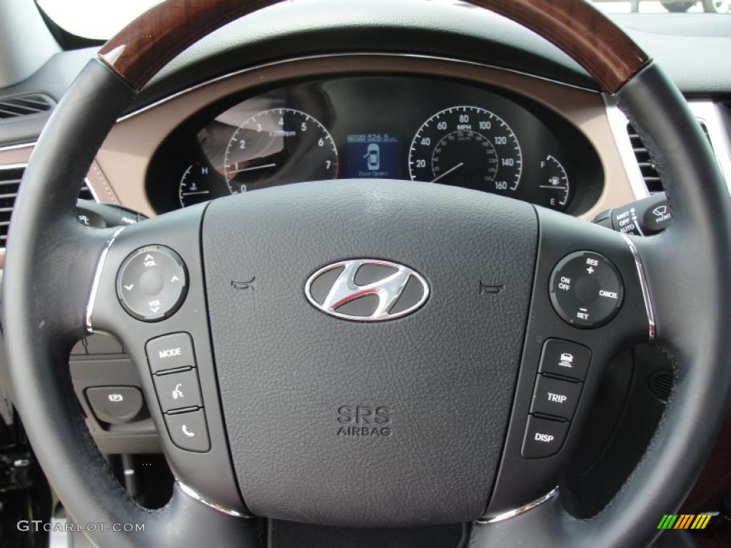 2011 Hyundai Genesis 4.6 Sedan Saddle Steering Wheel Photo #49146491