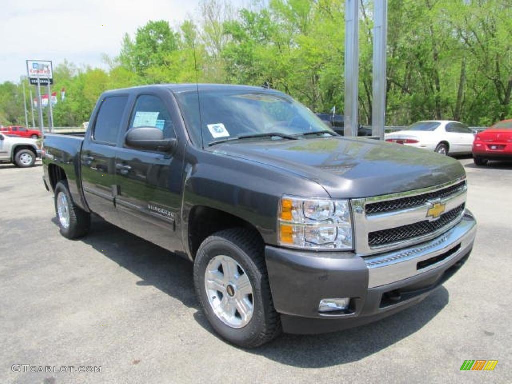 2011 Silverado 1500 LT Crew Cab 4x4 - Taupe Gray Metallic / Ebony photo #7