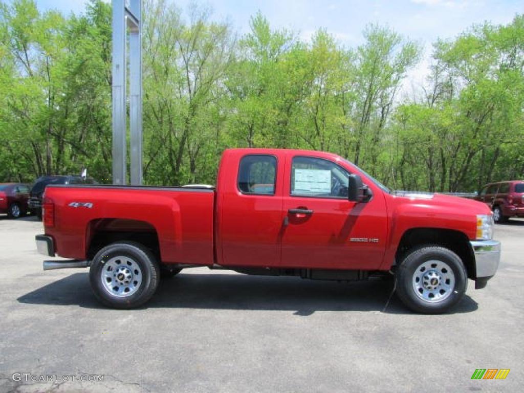 Victory Red 2011 Chevrolet Silverado 2500HD Extended Cab 4x4 Exterior Photo #49146719