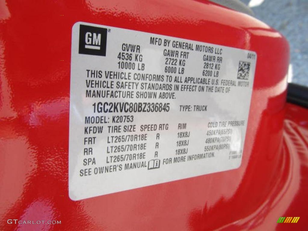 2011 Silverado 2500HD Extended Cab 4x4 - Victory Red / Dark Titanium photo #19