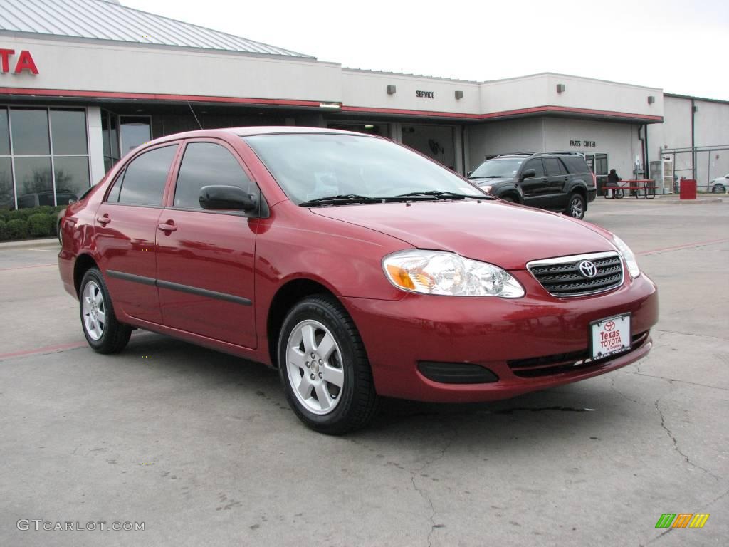 2006 Corolla CE - Impulse Red Pearl / Beige photo #1