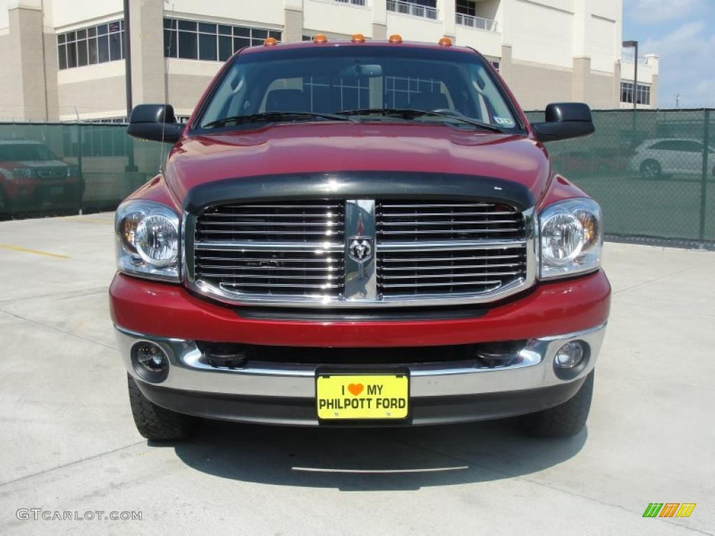 2009 Ram 3500 SLT Quad Cab 4x4 Dually - Inferno Red Crystal Pearl / Khaki photo #8