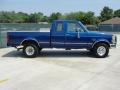 1997 Royal Blue Metallic Ford F250 XLT Extended Cab  photo #2