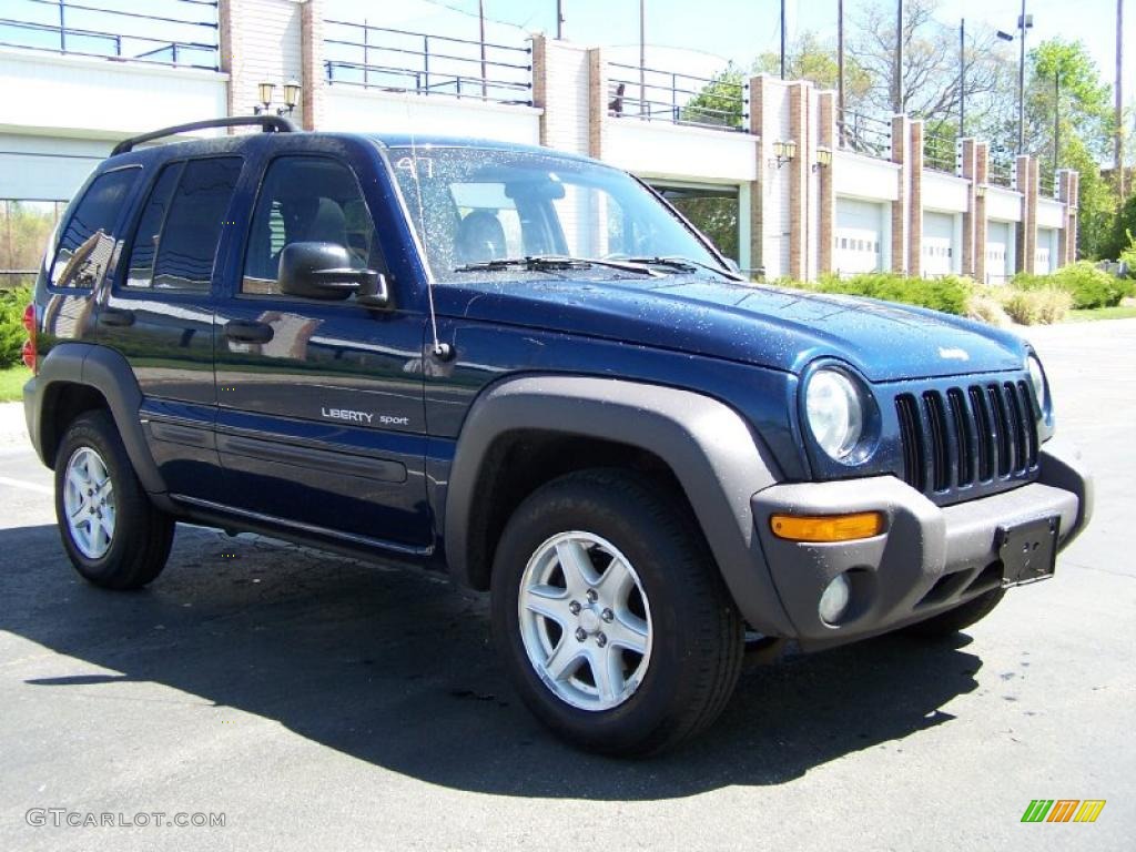 2003 Liberty Sport 4x4 - Patriot Blue Pearl / Dark Slate Gray photo #7