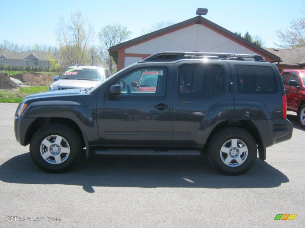 2008 Xterra S 4x4 - Night Armor Dark Gray / Steel/Graphite photo #16