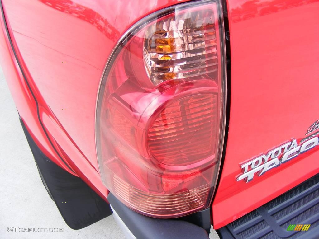 2007 Tacoma V6 PreRunner Double Cab - Radiant Red / Graphite Gray photo #9
