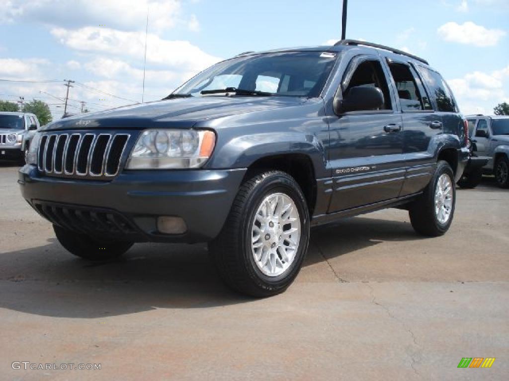 2002 Grand Cherokee Limited 4x4 - Steel Blue Pearlcoat / Taupe photo #7