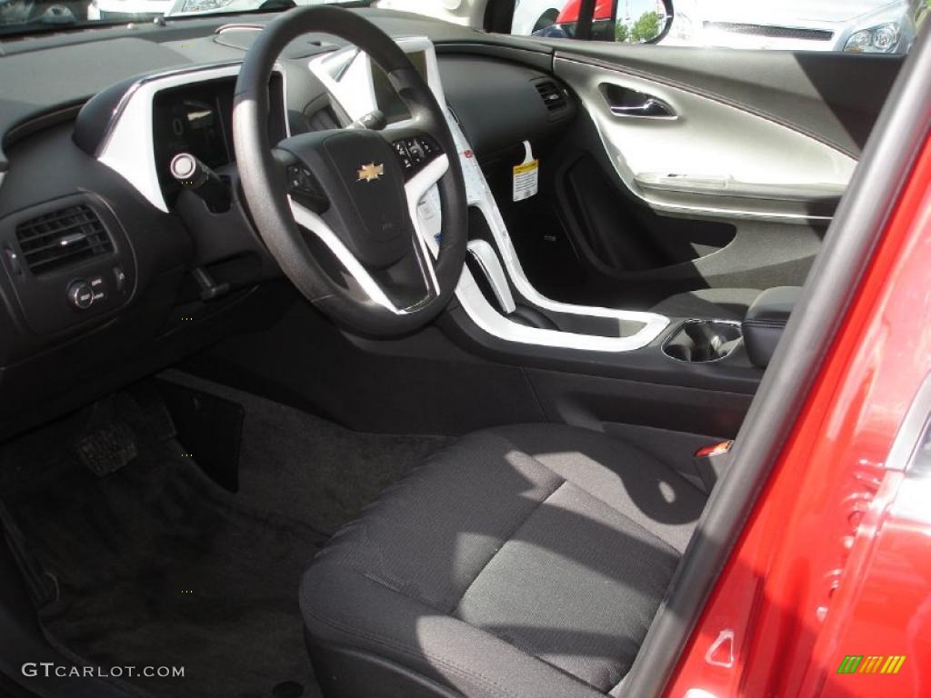 Jet Black/Ceramic White Interior 2011 Chevrolet Volt Hatchback Photo #49161095