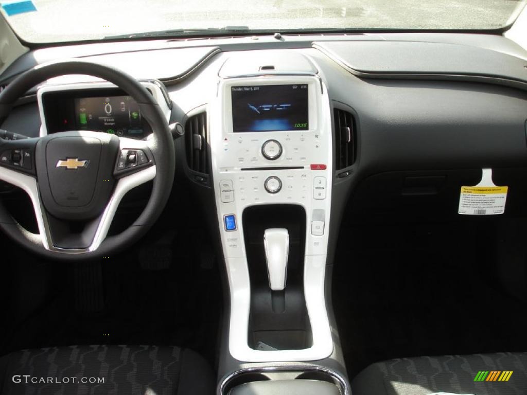 2011 Chevrolet Volt Hatchback Jet Black/Ceramic White Dashboard Photo #49161125