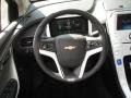 2011 Chevrolet Volt Jet Black/Ceramic White Interior Steering Wheel Photo