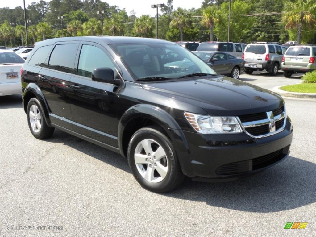 Brilliant Black Crystal Pearl 2009 Dodge Journey SXT Exterior Photo #49161146
