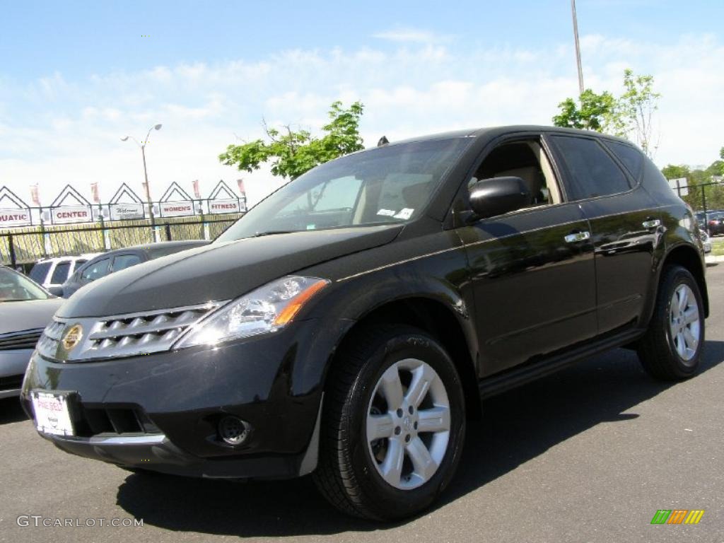 2007 Murano S AWD - Super Black / Cafe Latte photo #1